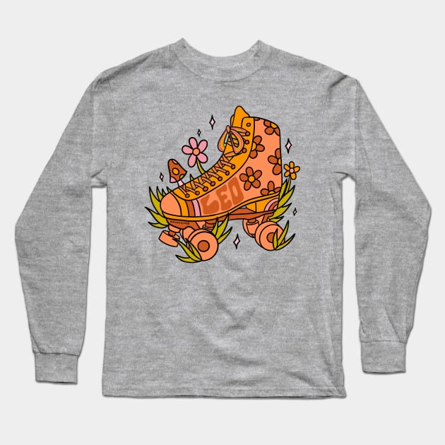 Leo Roller Skate Long Sleeve T-Shirt by Doodle by Meg